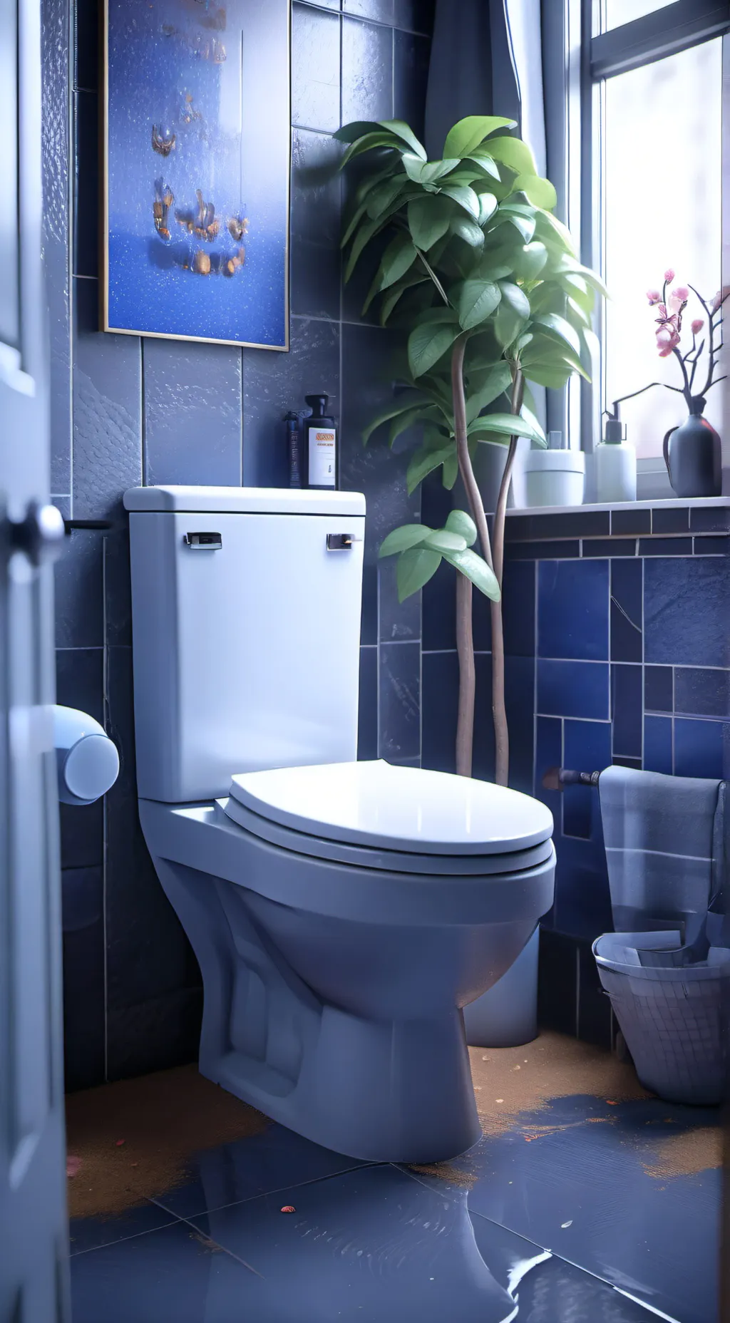 ai character: Toilet background