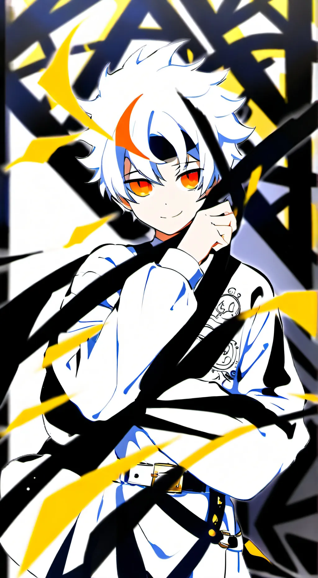 ai character: magma background