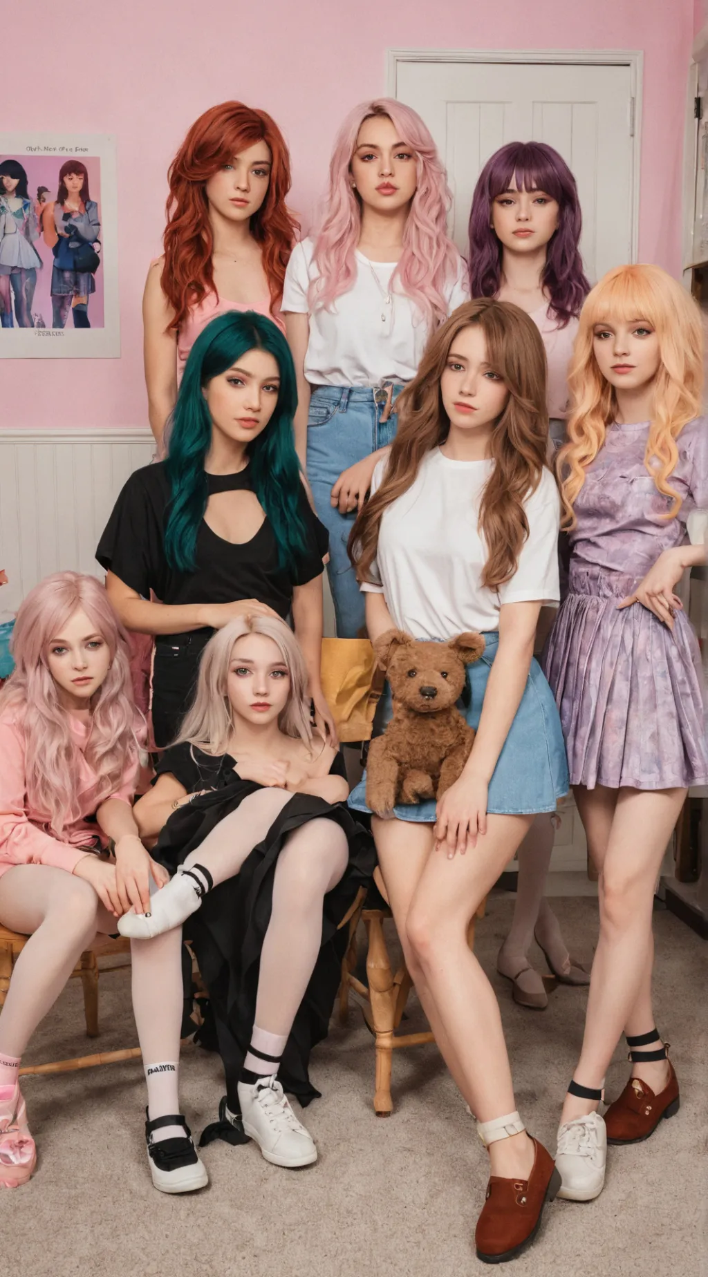 ai character: Room of femboys  background