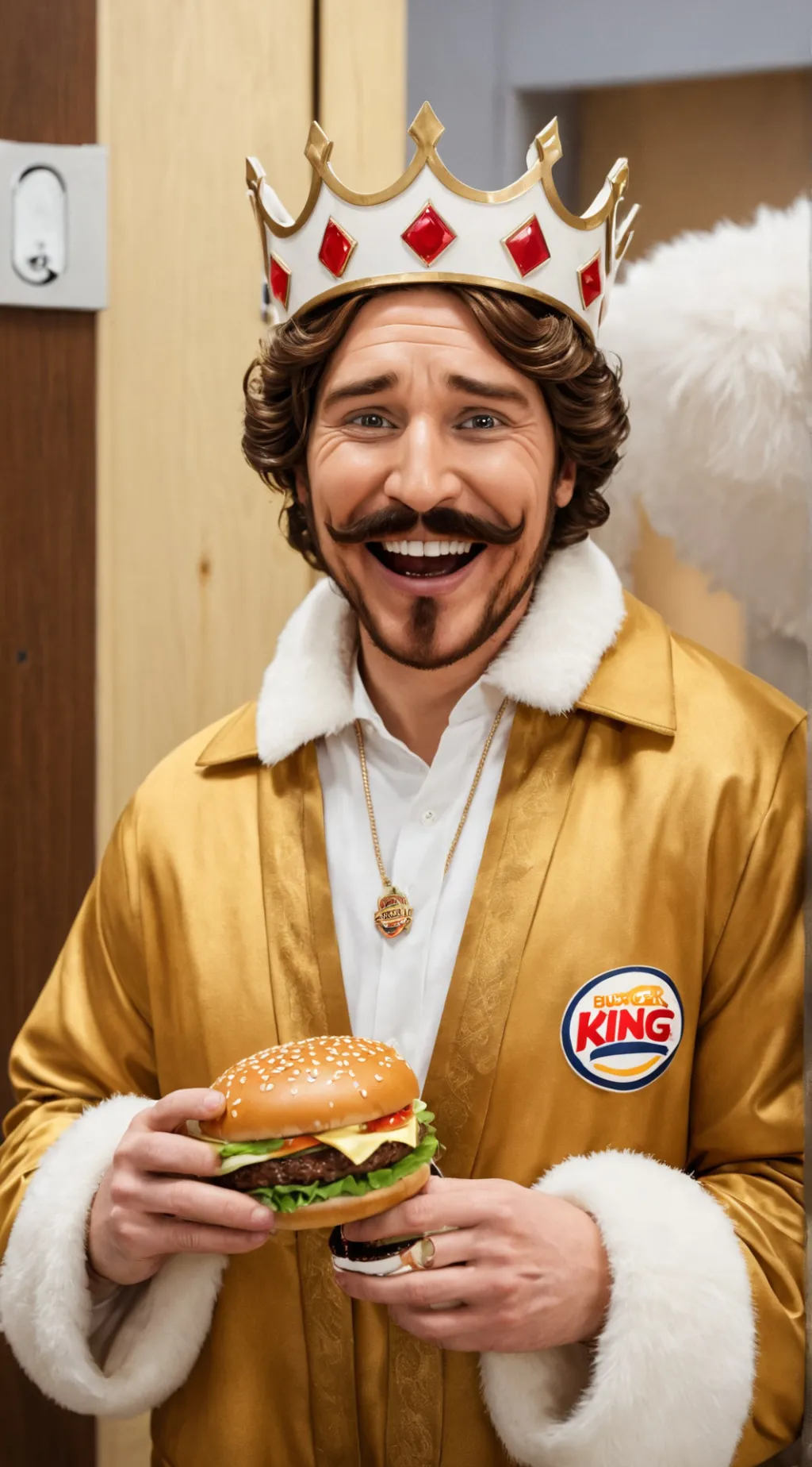 ai character: The Burger King background
