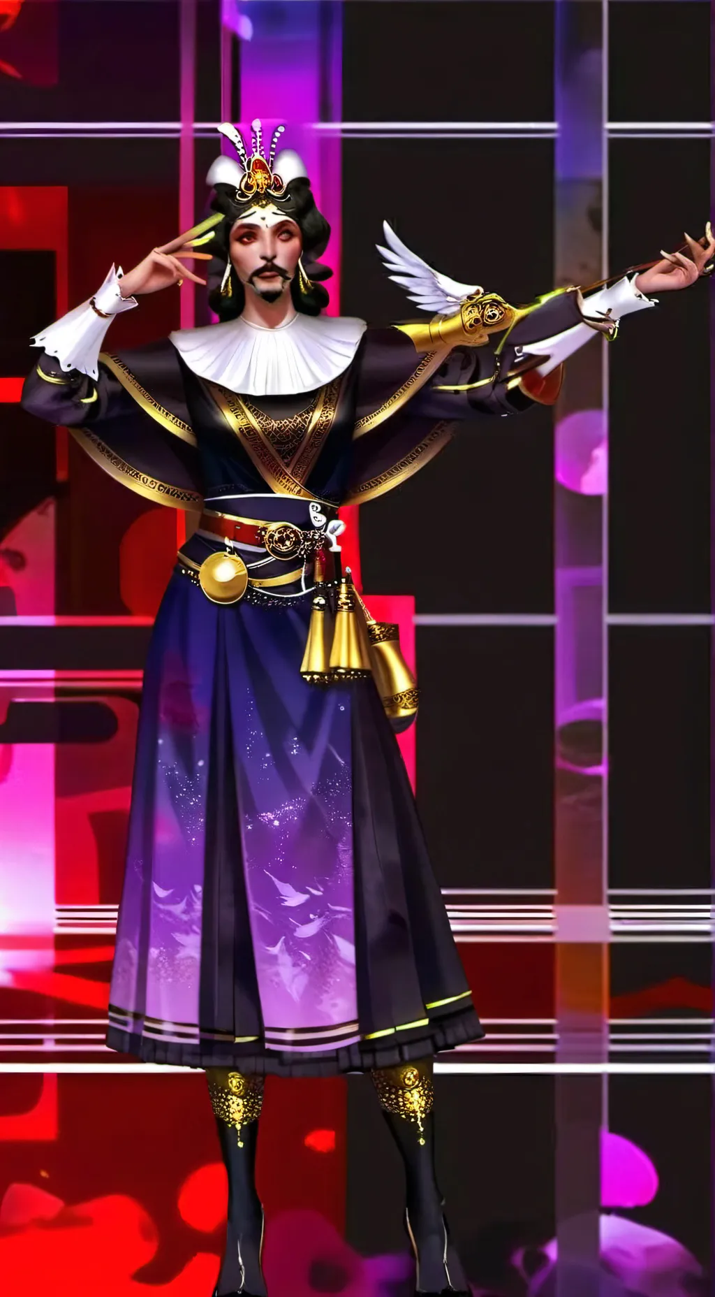 ai character: Fénix mujer  background
