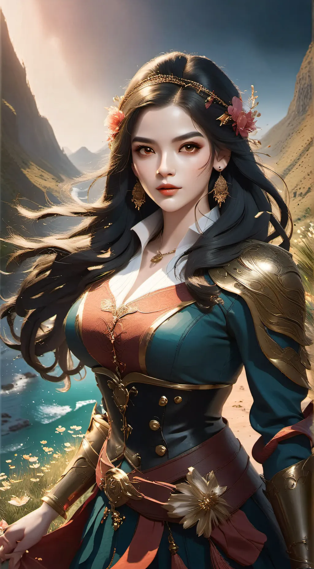 ai character: Alexandra  background