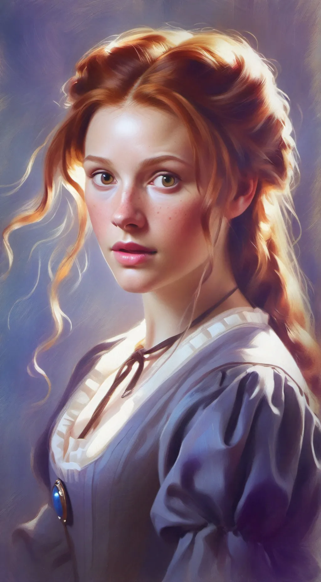 ai character: Marie Burrow  background