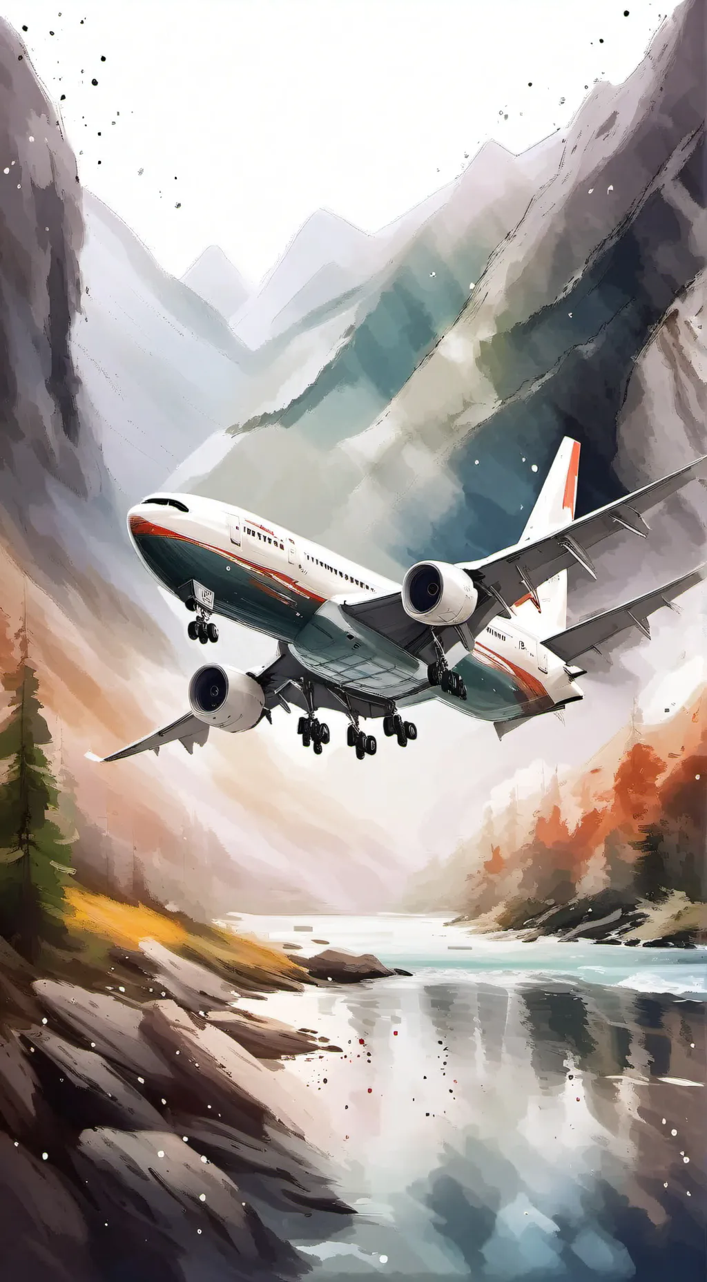 ai character: B777 x F-16~ background