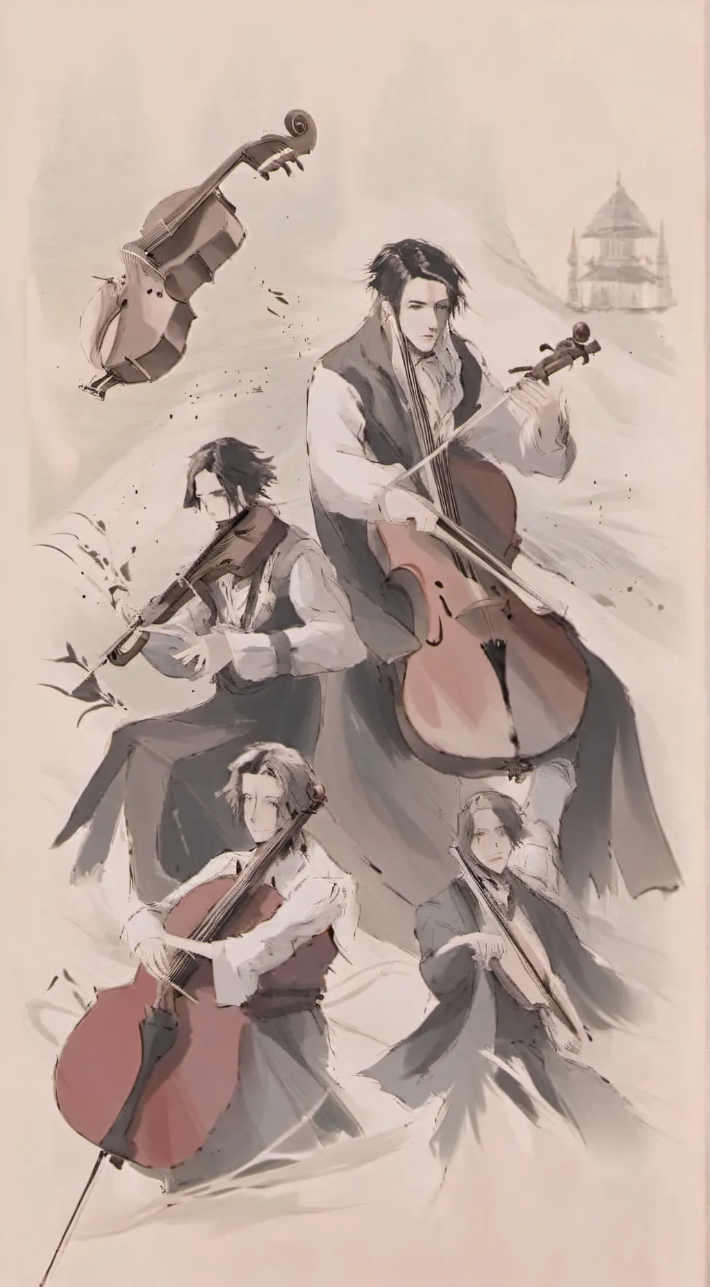 ai character: miusic dimension background