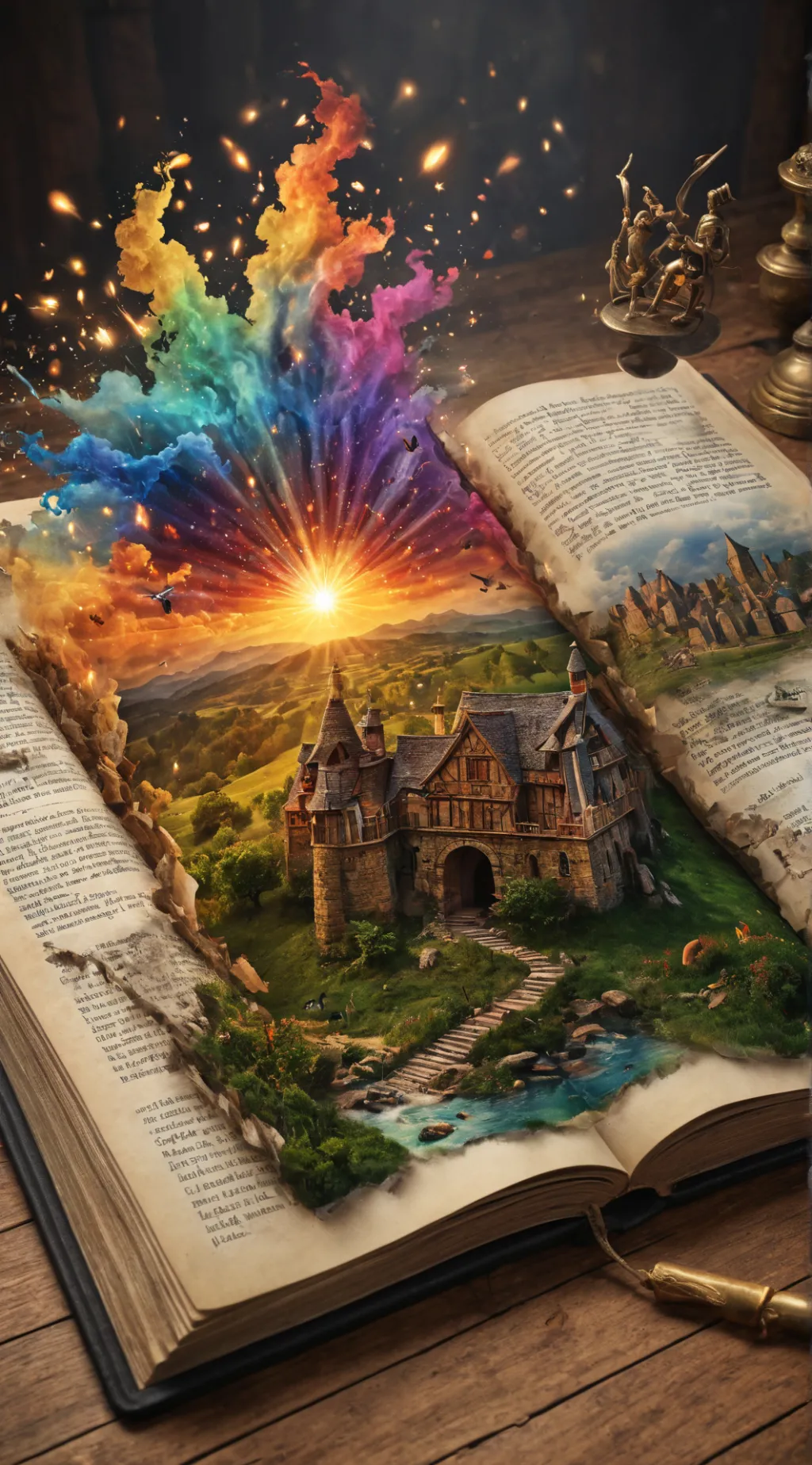 ai character: History Book background