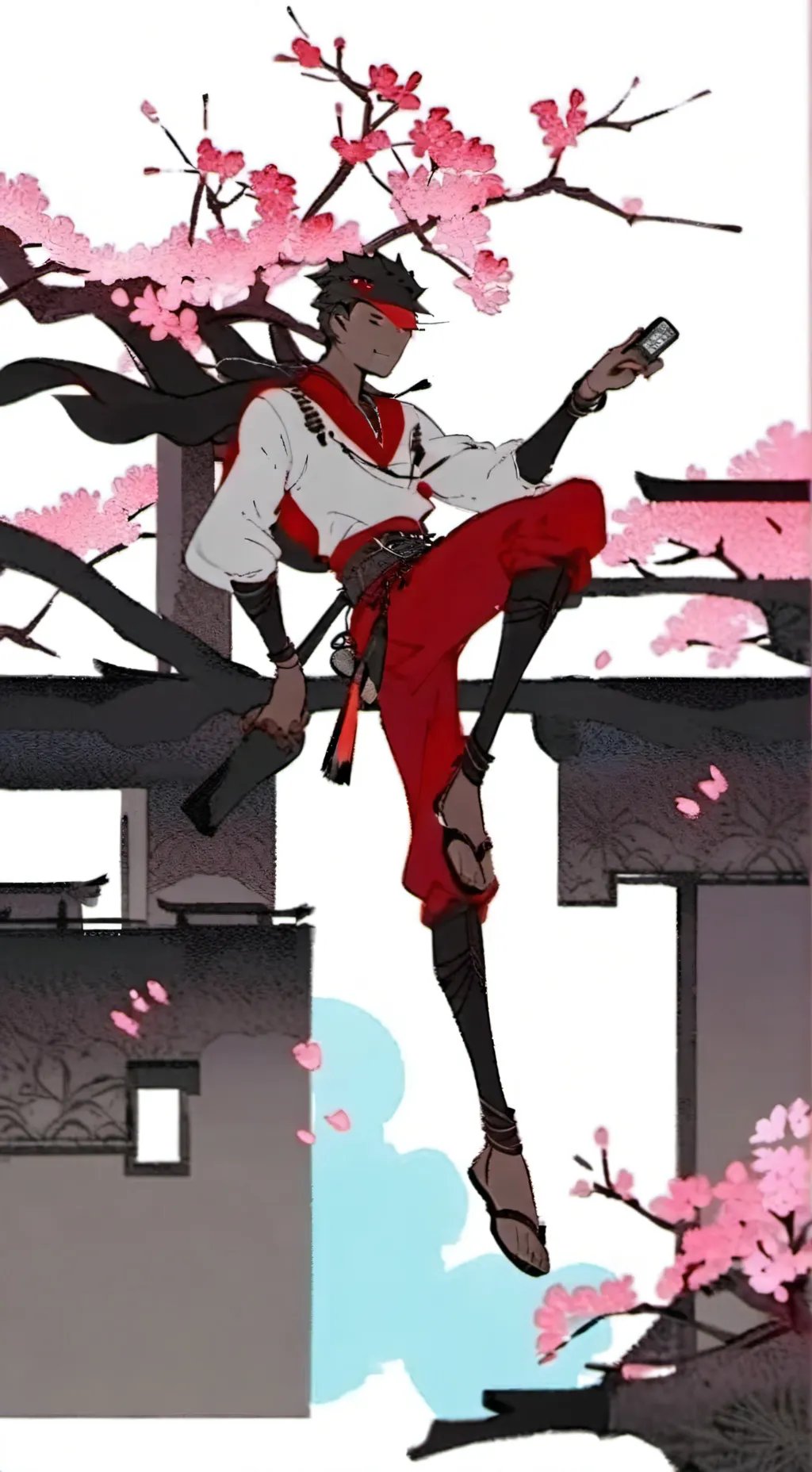 ai character: titan clock woman  background