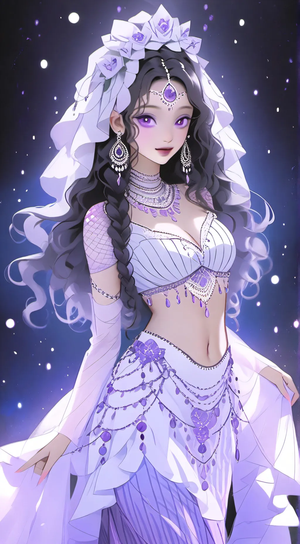 ai character: princess Crystal background