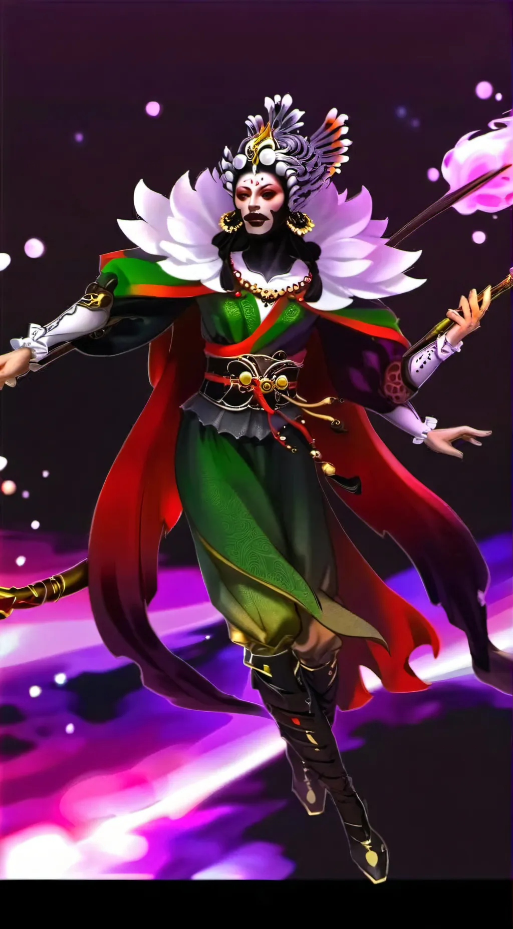 ai character: Fénixi mujer x tu background