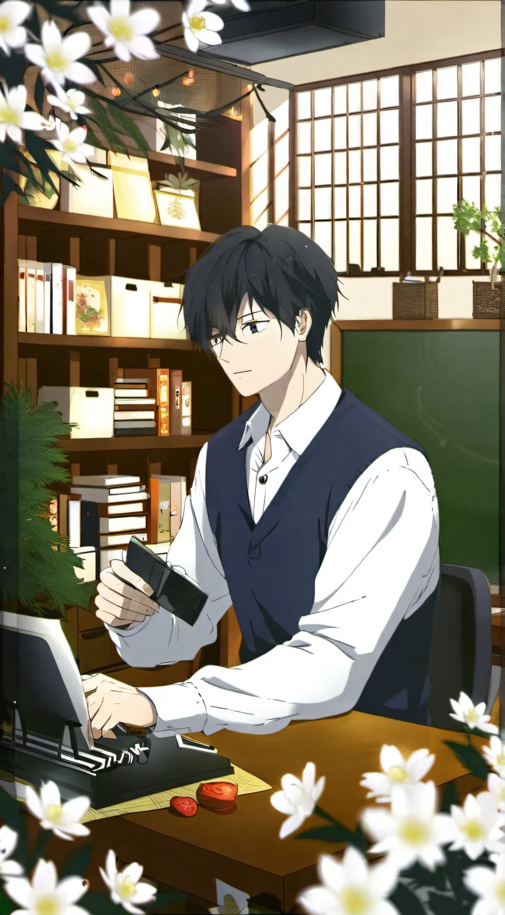 ai character: MR. Gravson  background