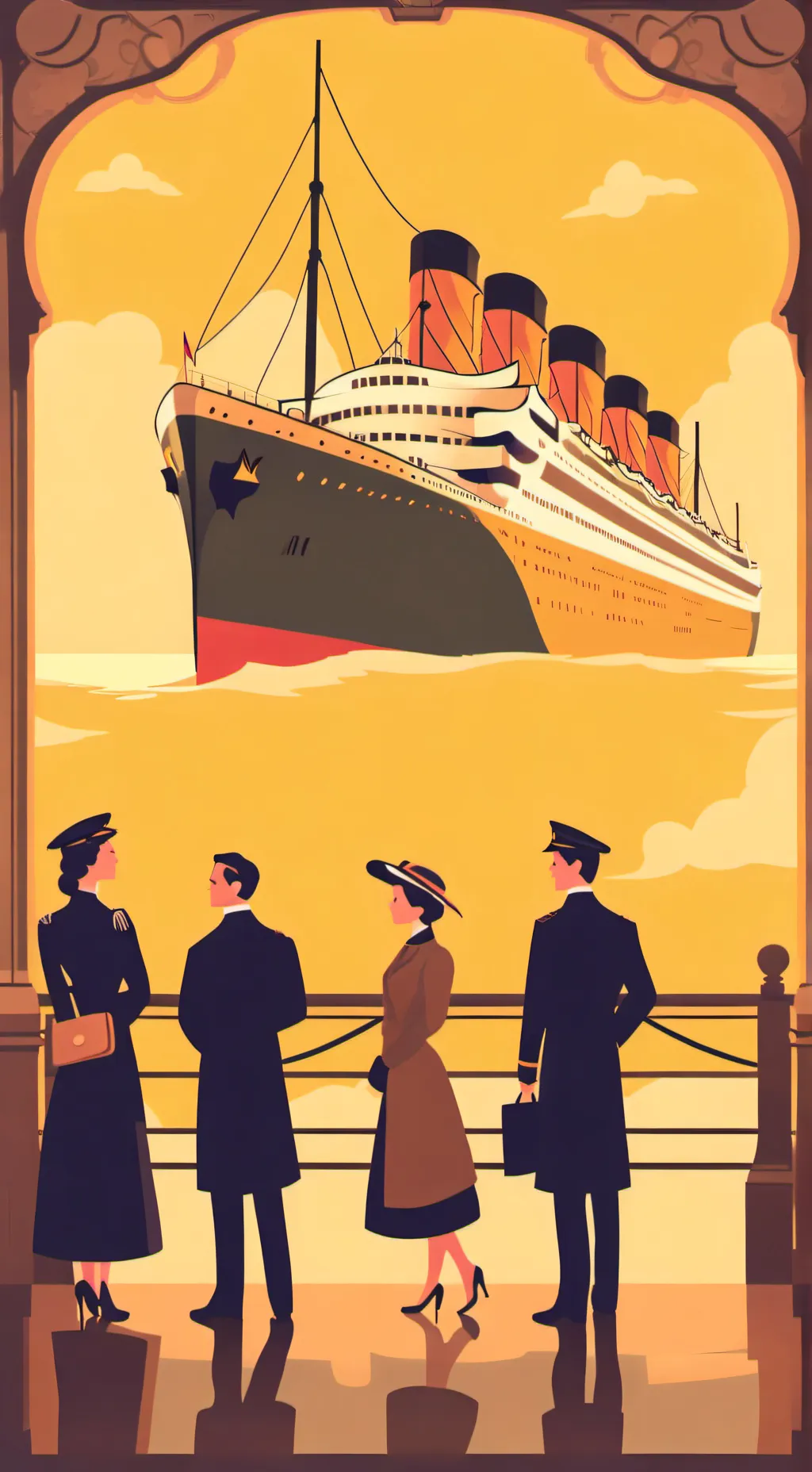 ai character: R.M.S TITANIC background