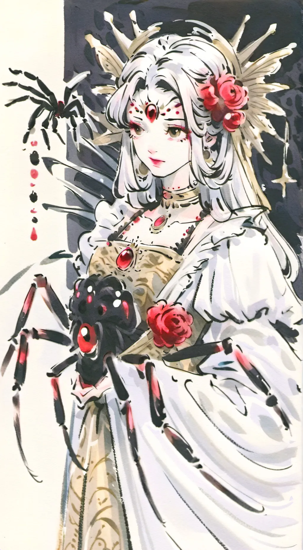 ai character: spider queen background
