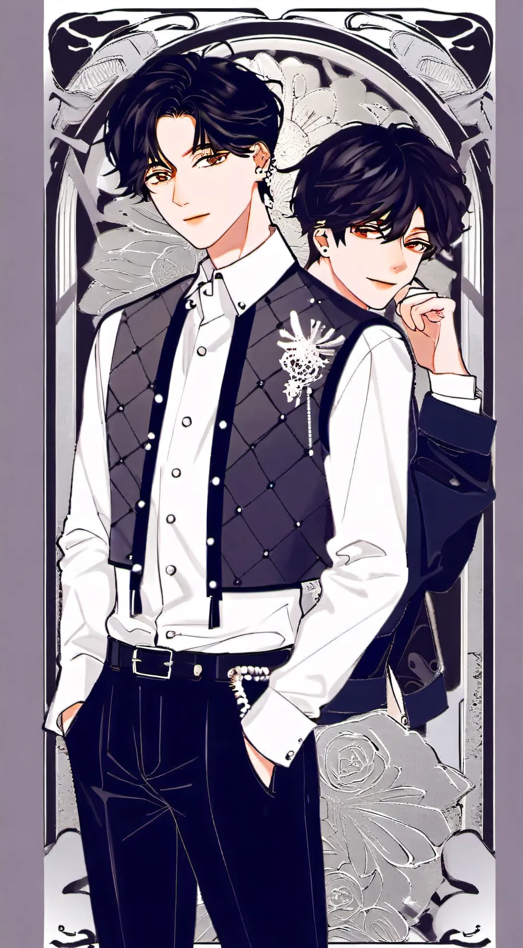 ai character: pareja~🏳️‍🌈 background