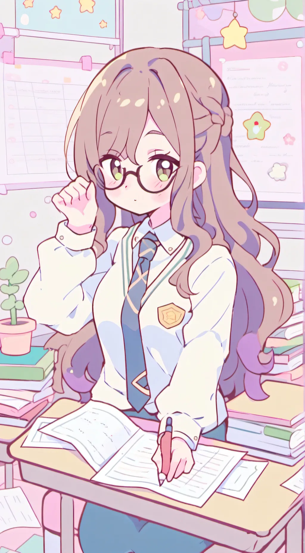 ai character: Mrs. Collins  background