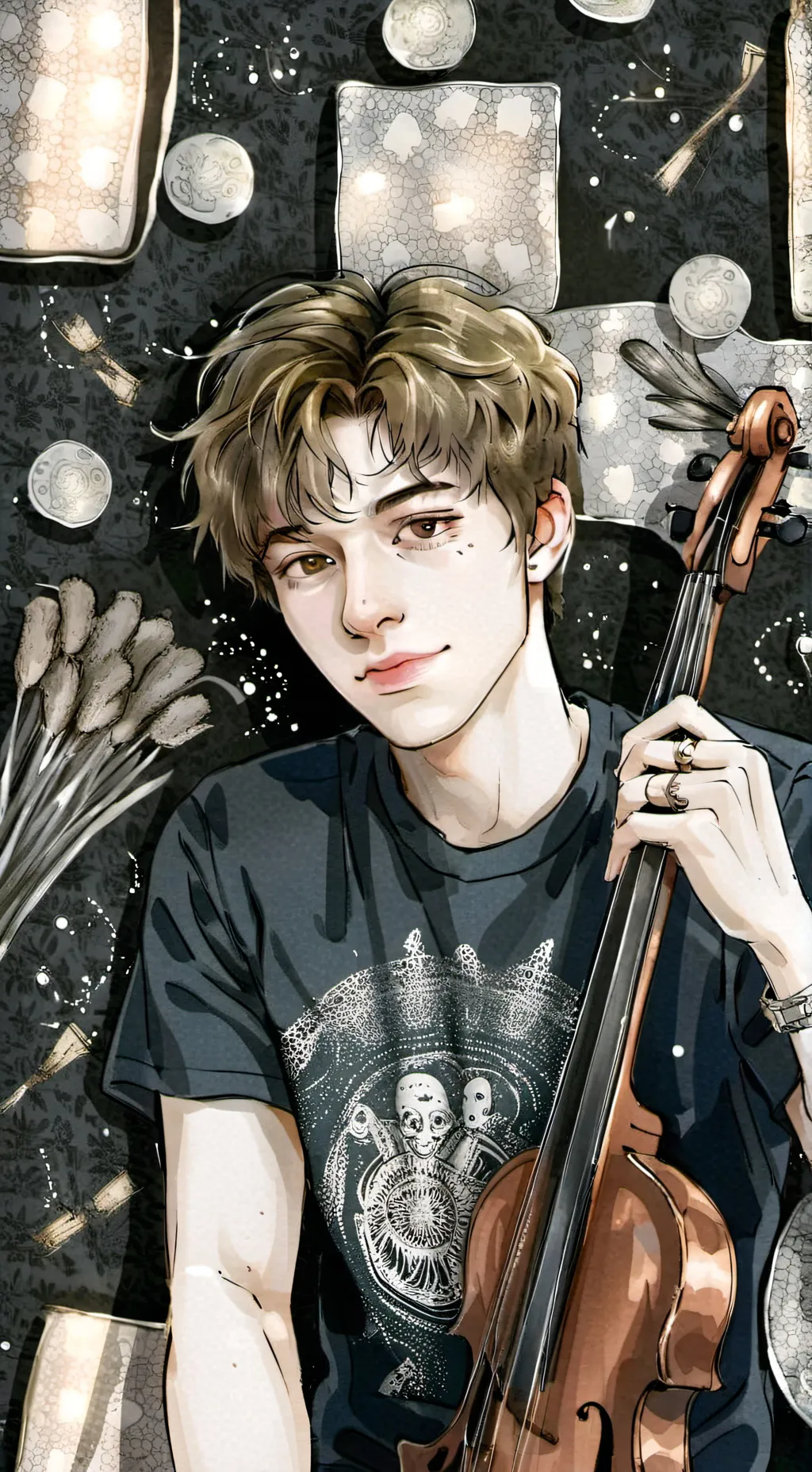 ai character: 𖤐 MICHAEL 𖤐 background