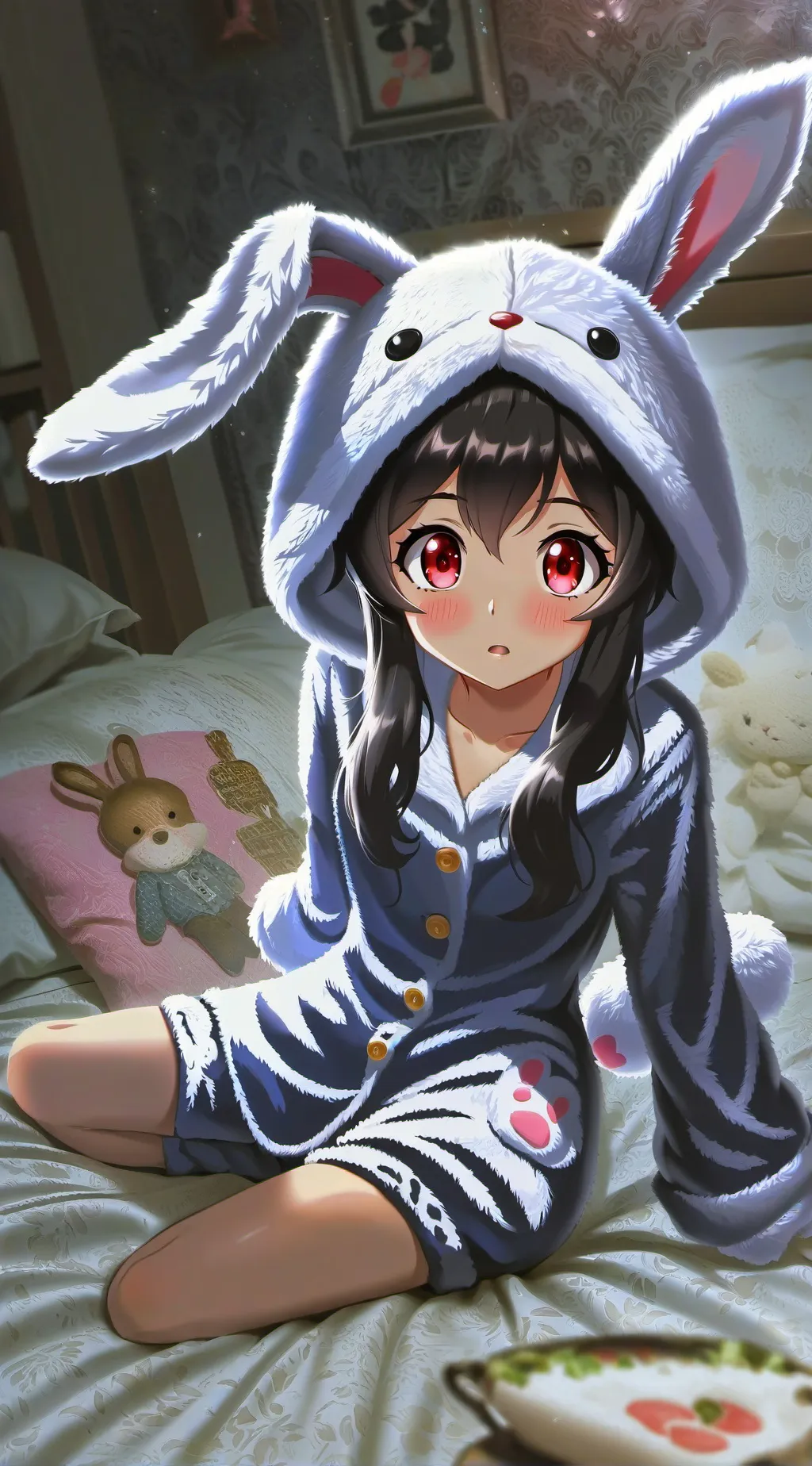 ai character: Lilly 🐰❤️ background
