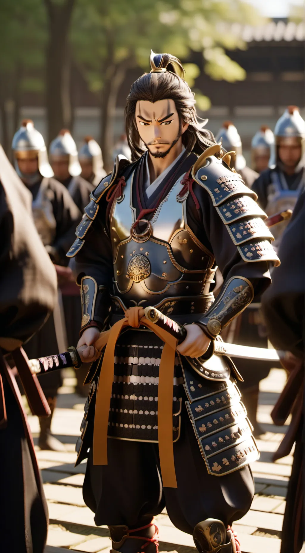 ai character: samurai trainer background