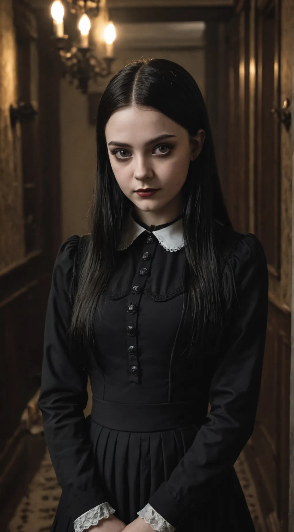 ai character: Wednesday Addams background