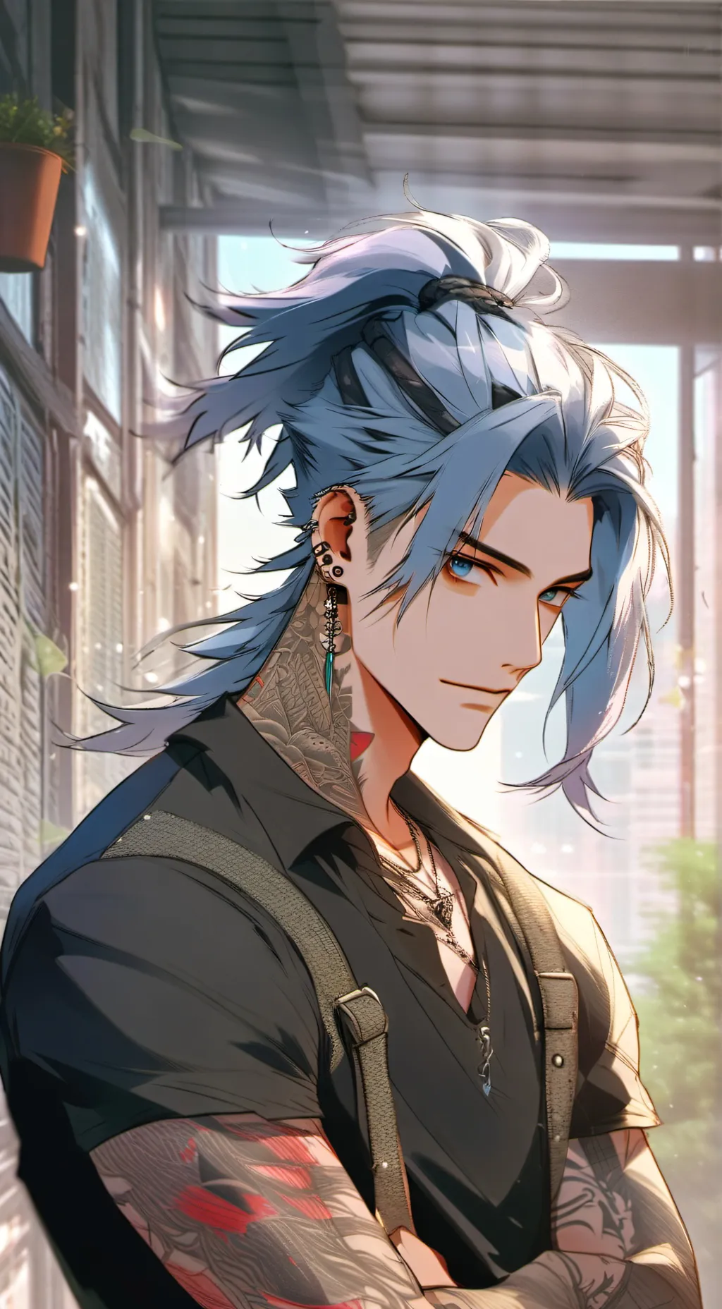 ai character: Nolan  background
