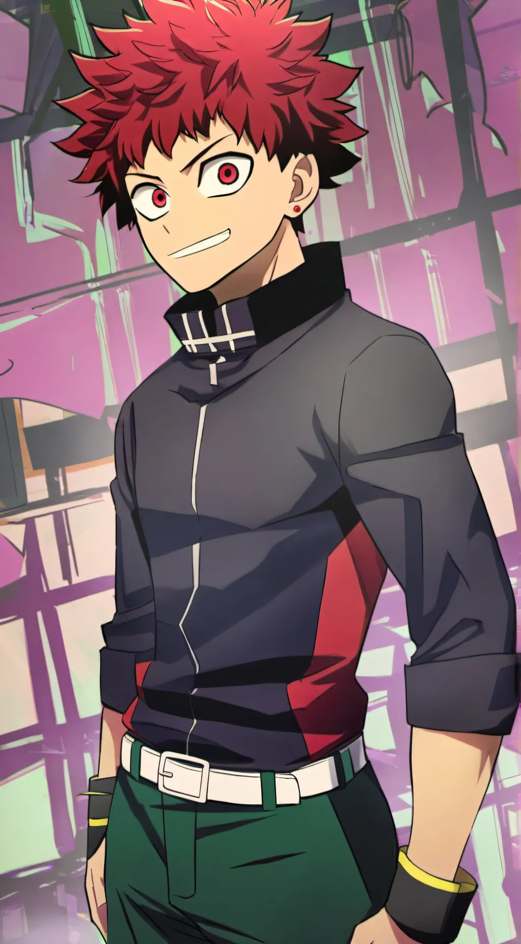 ai character: Eijiro Kirishima  background