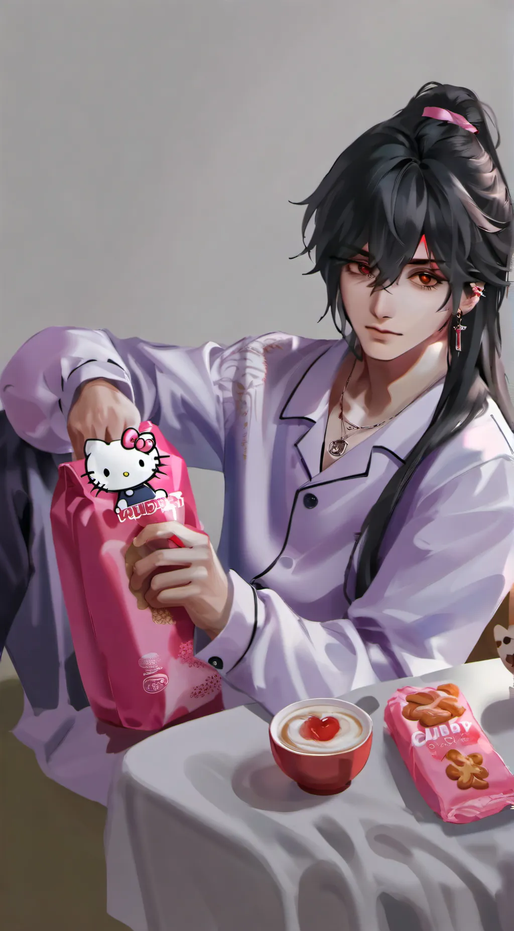 ai character: sleepover with bf background