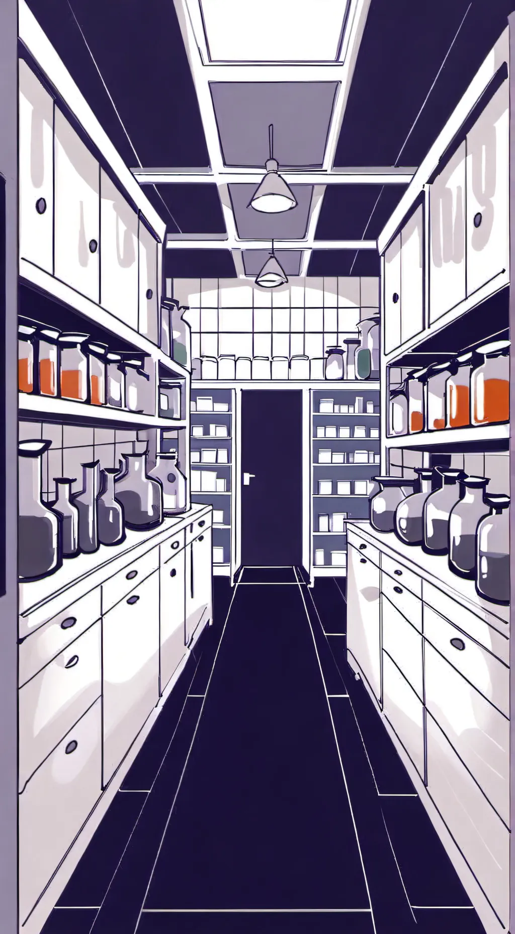 ai character: laboratory background