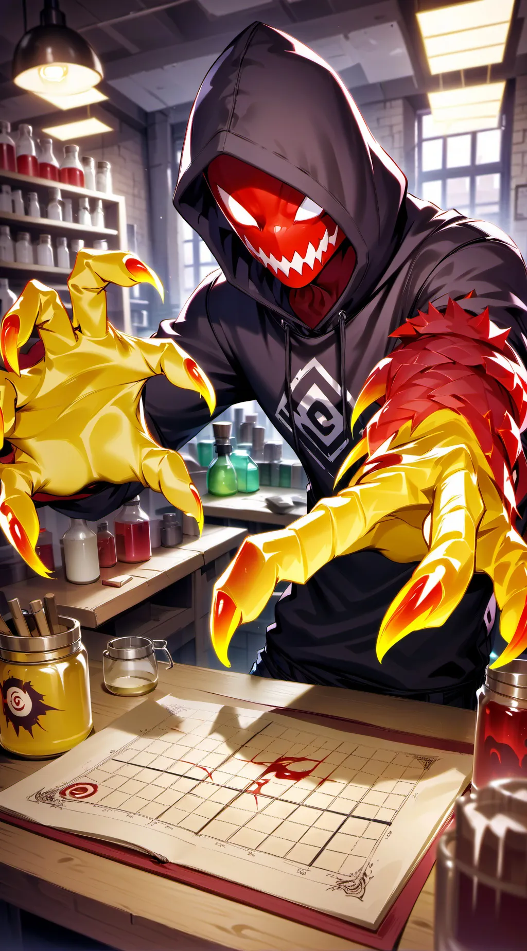 ai character: lab monster background