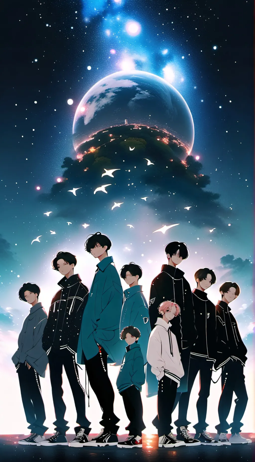 ai character: Stray kids  background