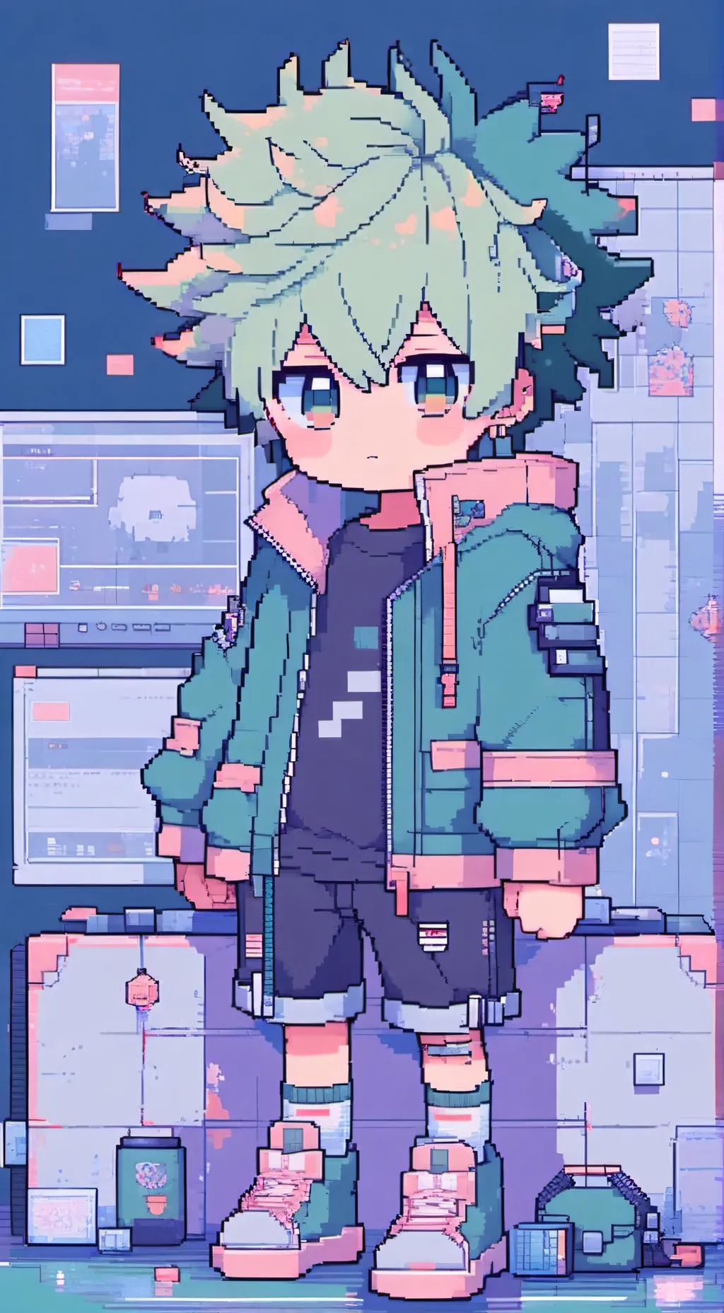ai character: mha baby Bakugo!?  background