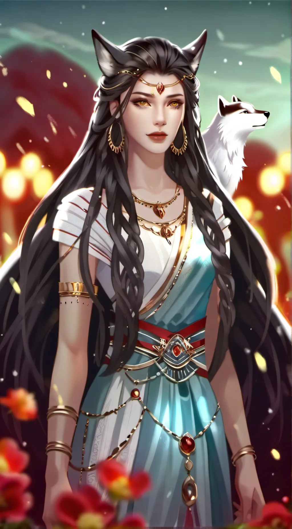 ai character: Queen May Tempest  background