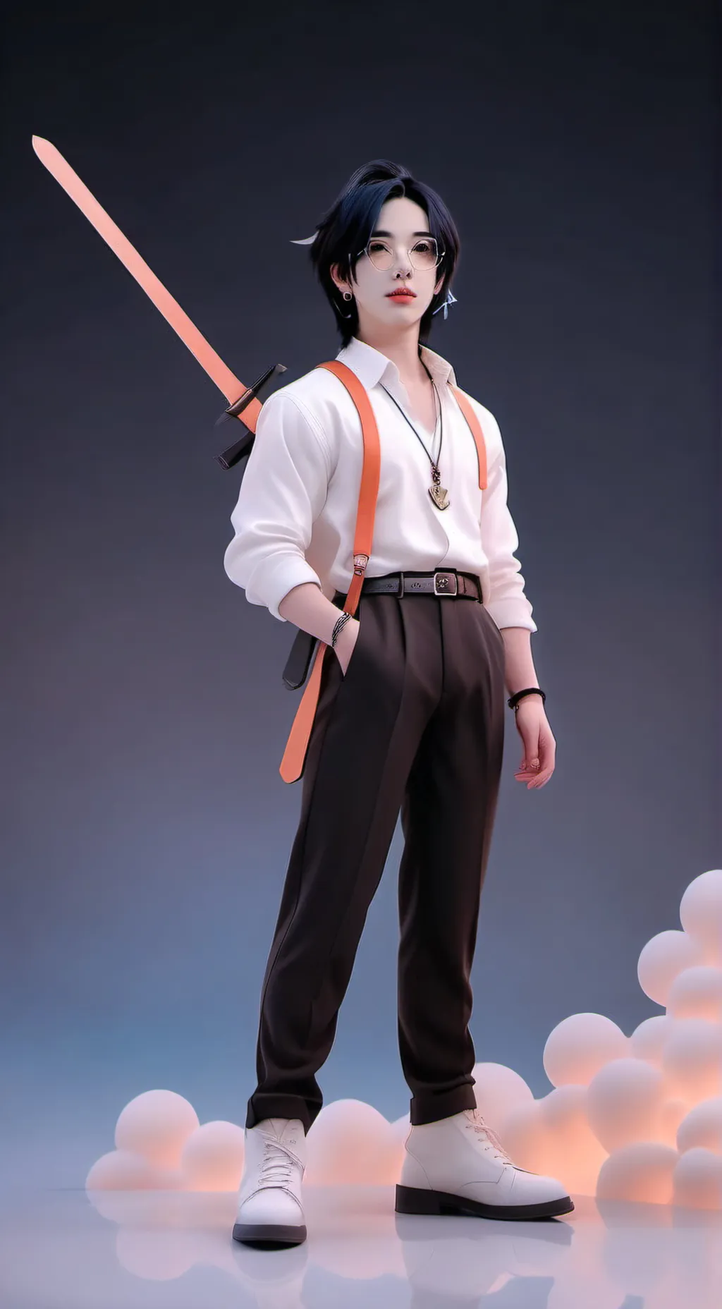 ai character: hyunjin 🫦 background
