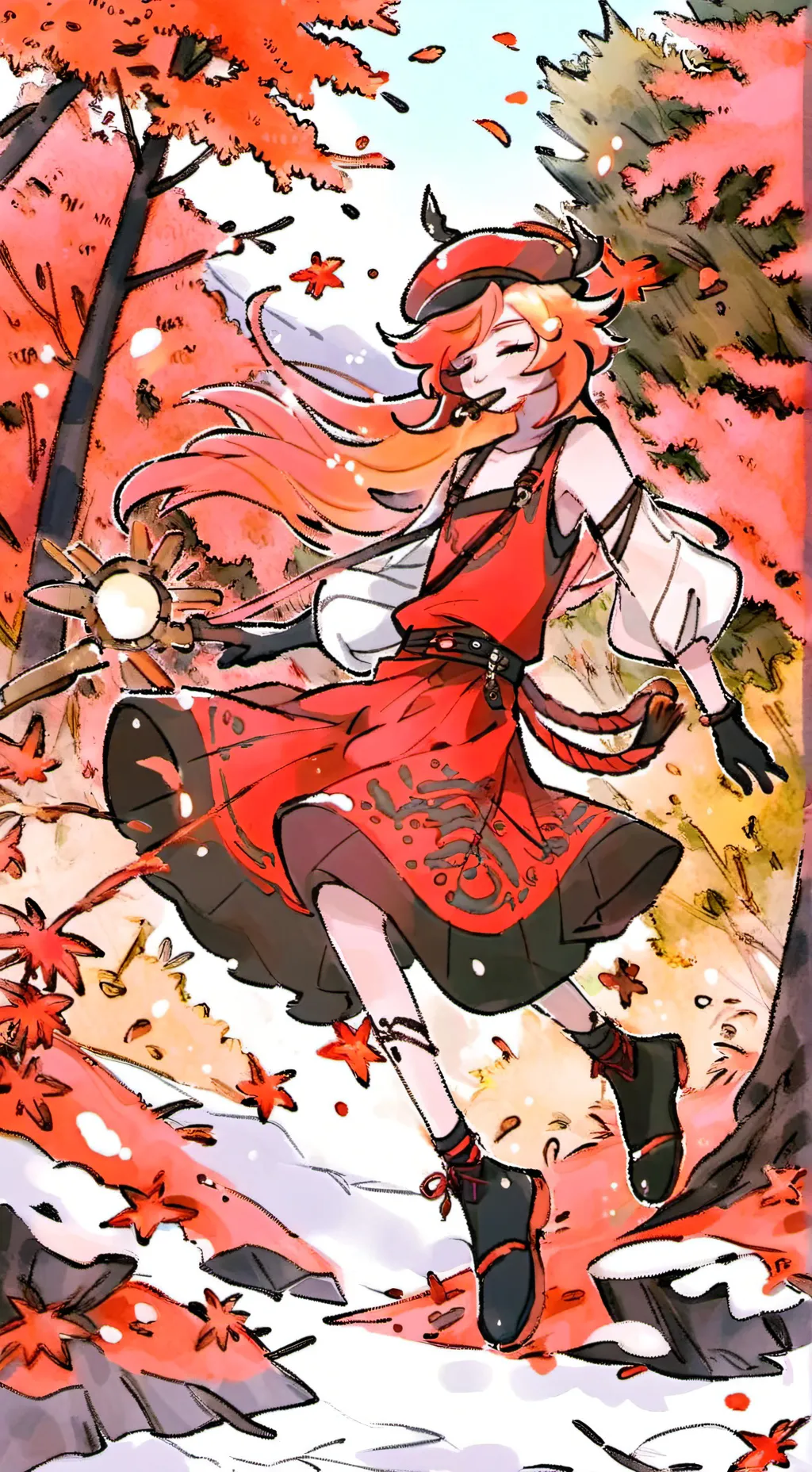 ai character: Vinca background
