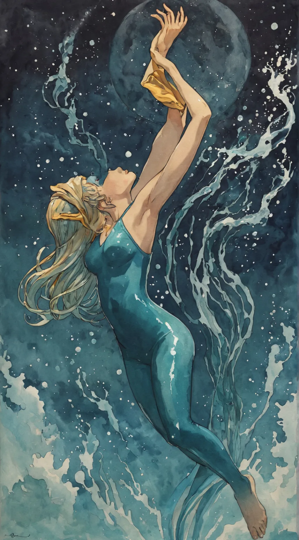 ai character: Aquarius  background