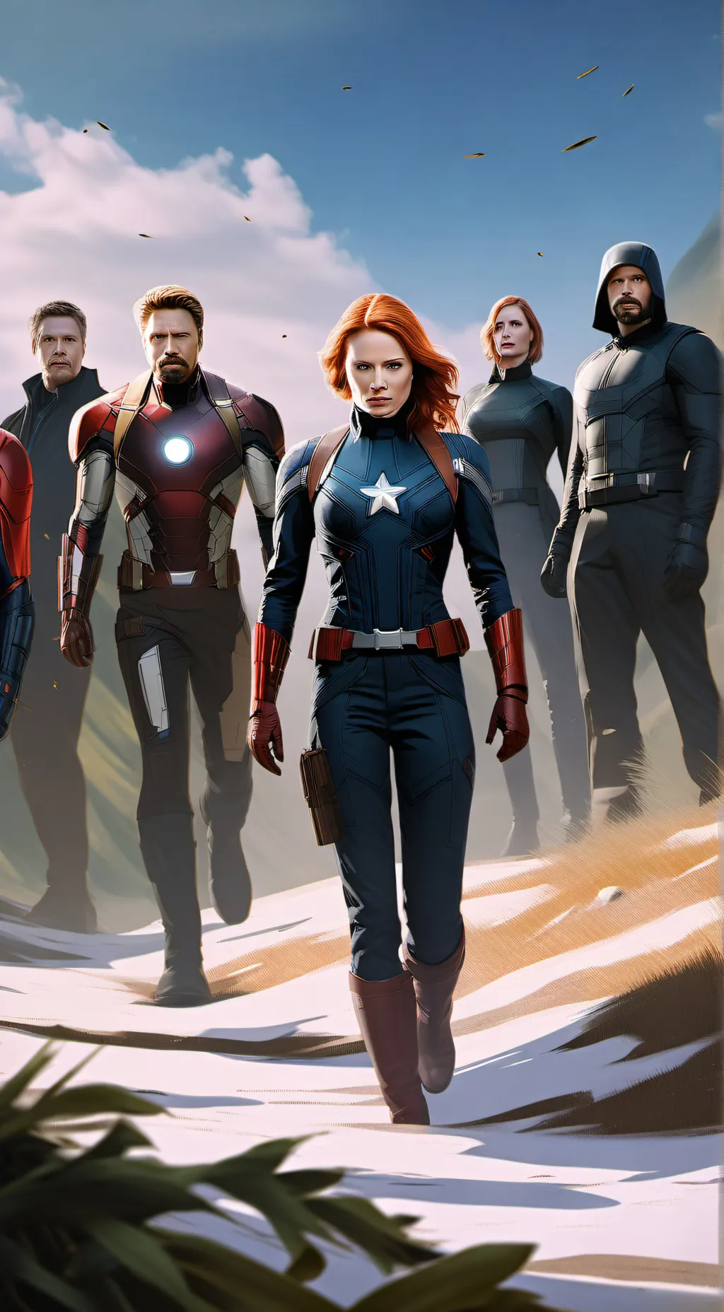 ai character: The Avengers  background
