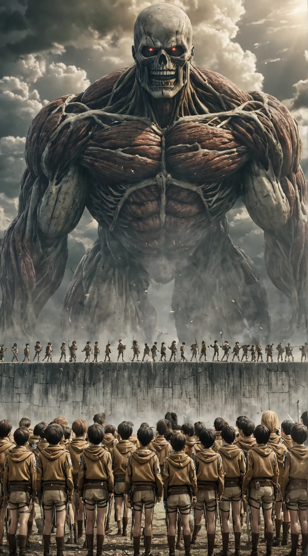 ai character: Attack on titan  background