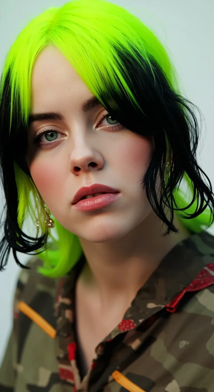 ai character: BILLIE EILISH  background