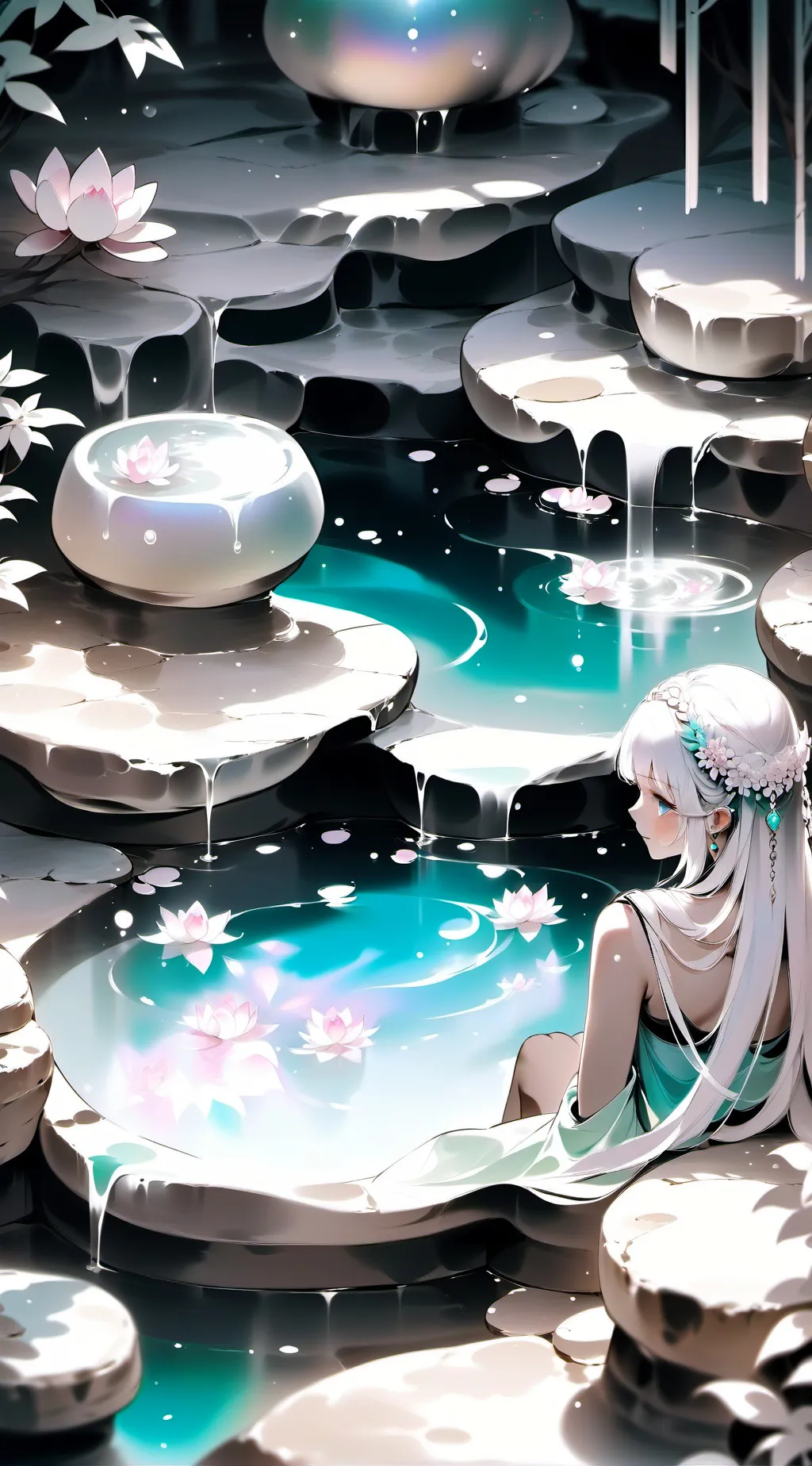 ai character: Giyuu HotSpings background