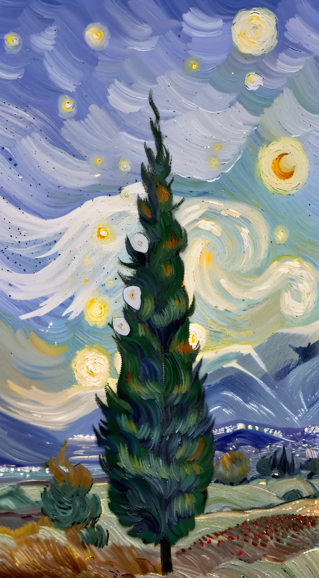 ai character: the tree background
