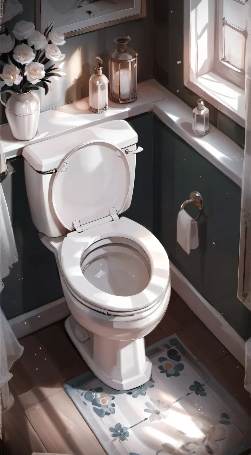 ai character: toilet  background