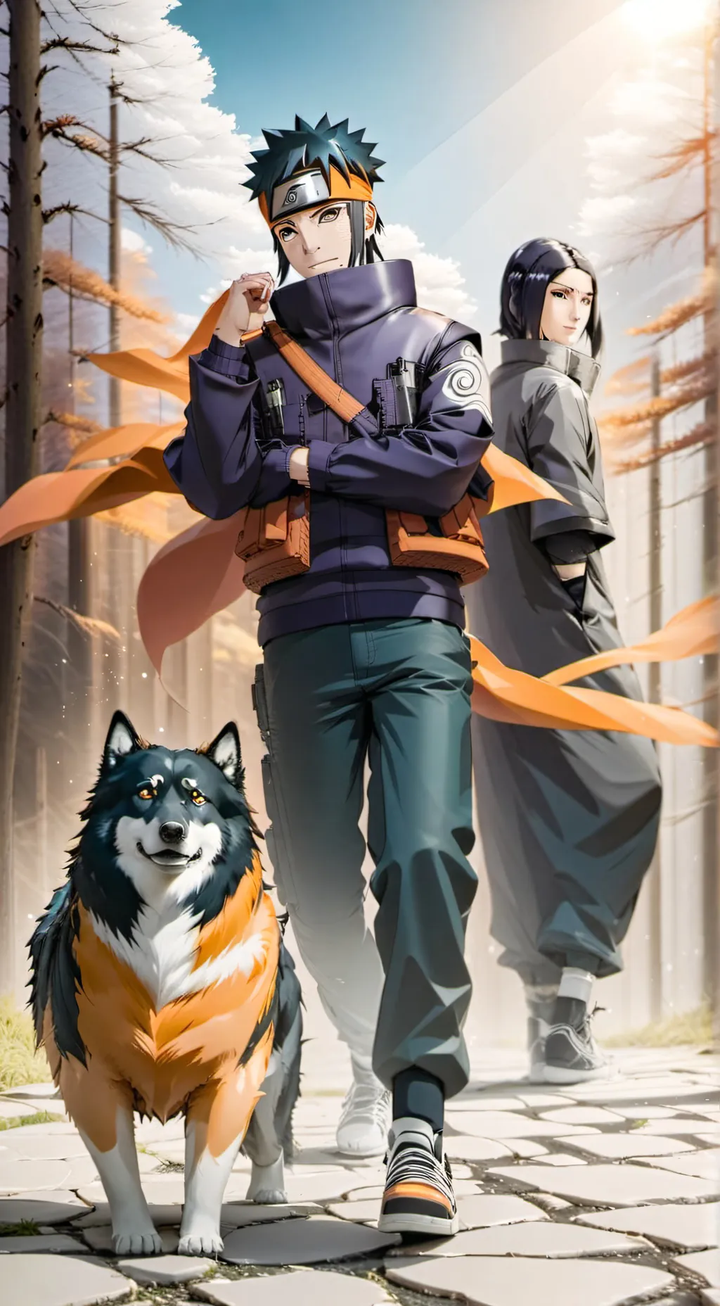 ai character: Hinata x Naruto background