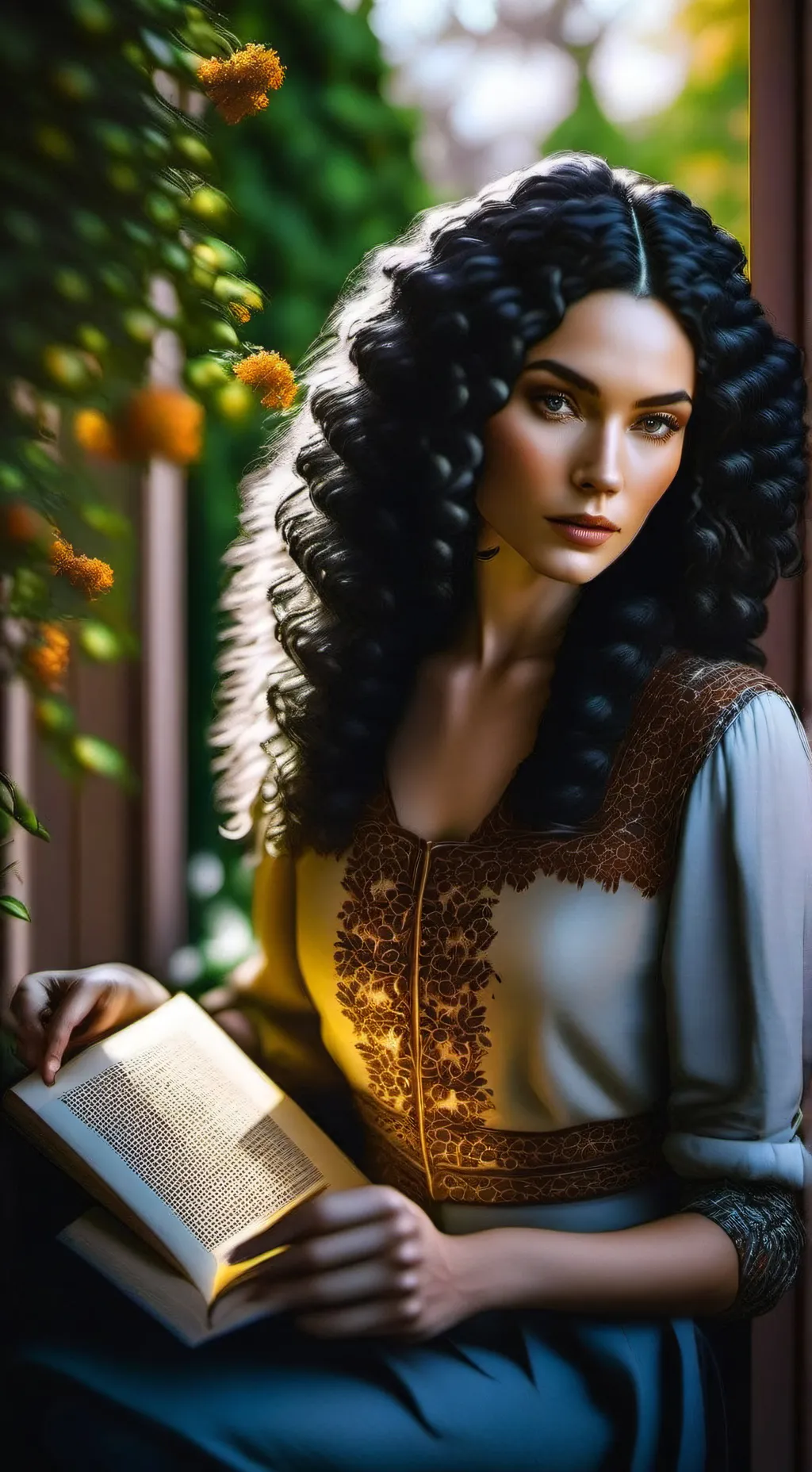 ai character: Corvina Poe  background