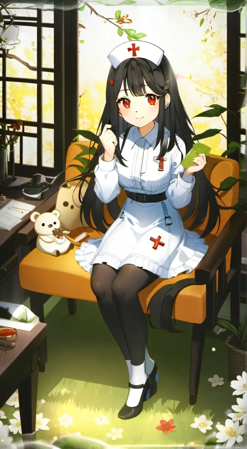 ai character: nurse misty background