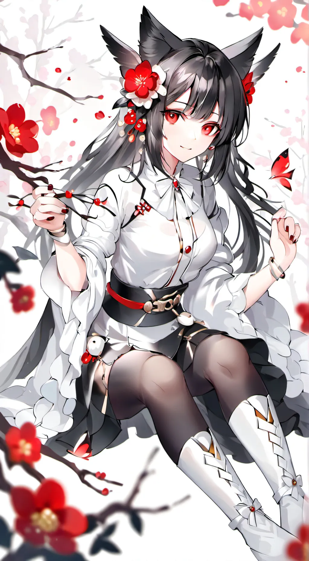 ai character: Evil girl  background