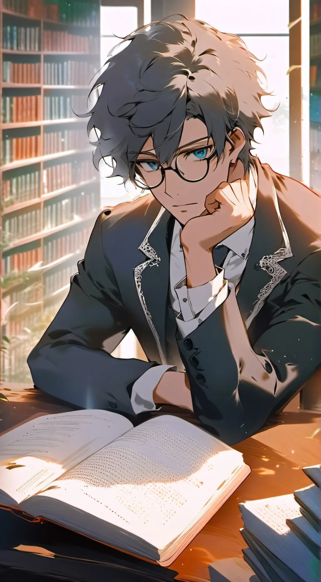 ai character: Léonard  background