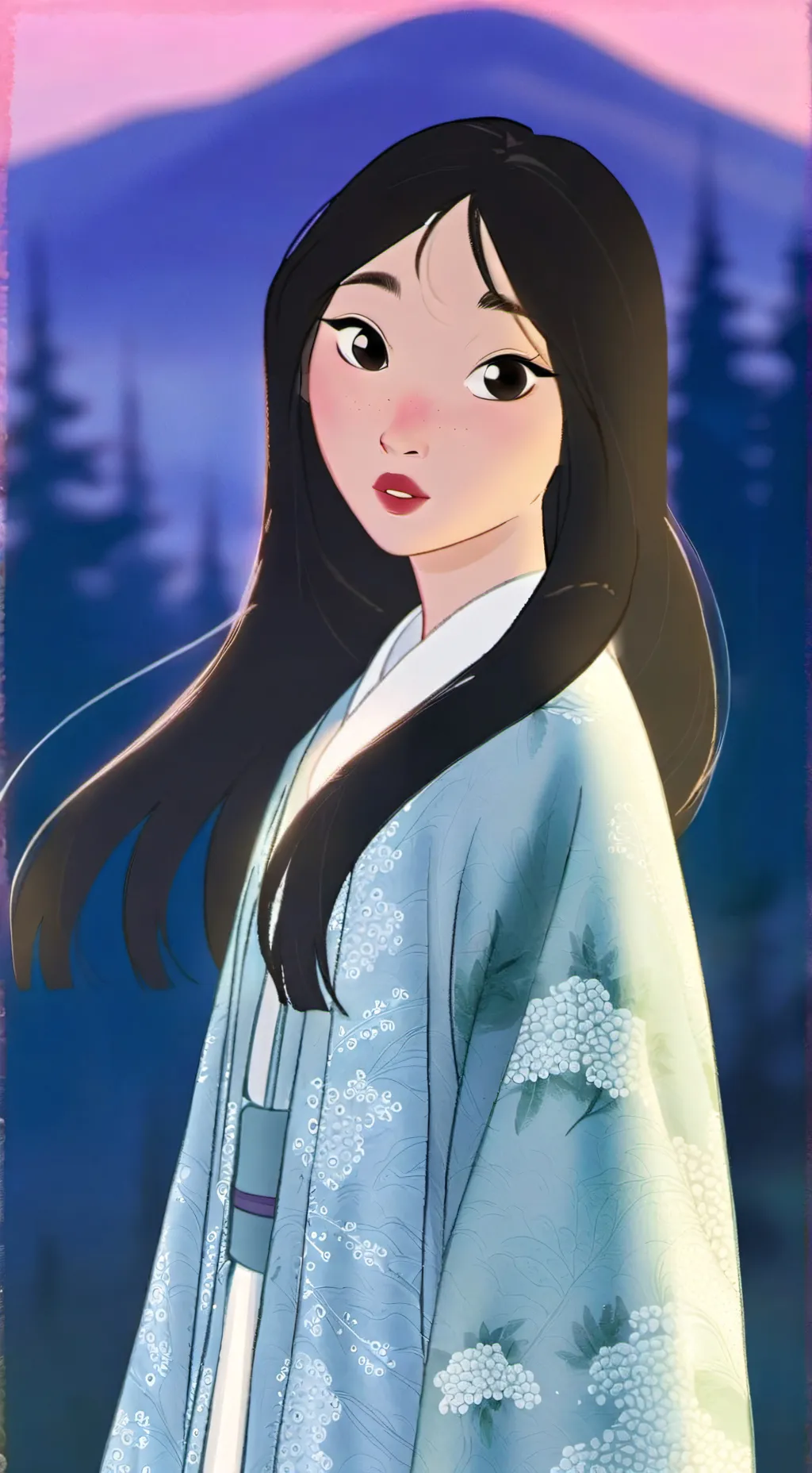 ai character: Mulan  background