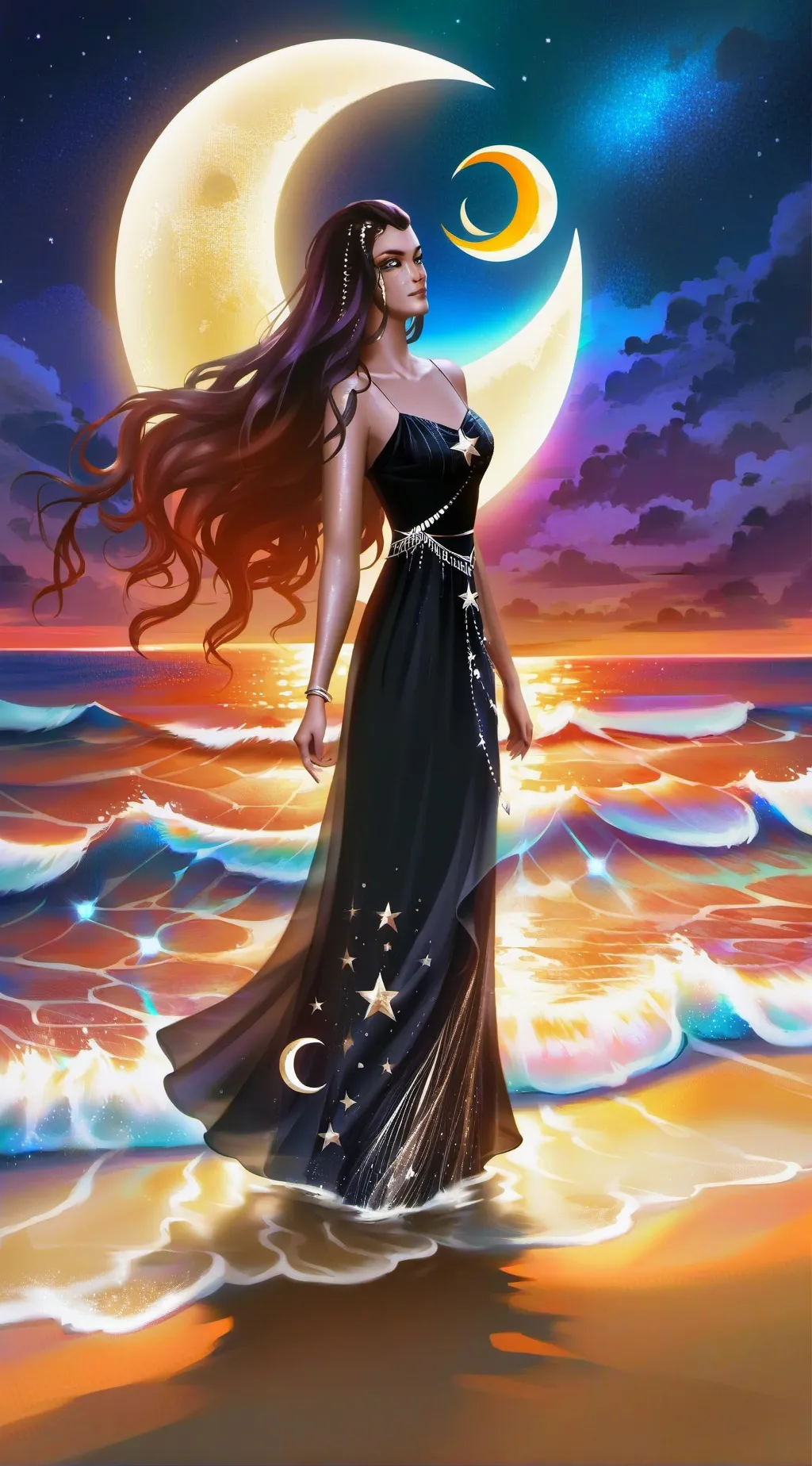 ai character: Moon Fairy  background
