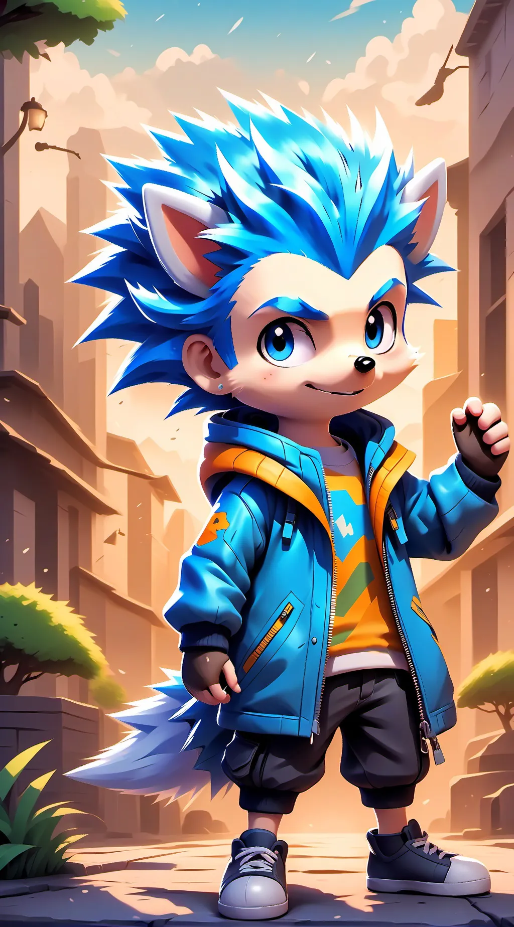 ai character: Sonic Junior background