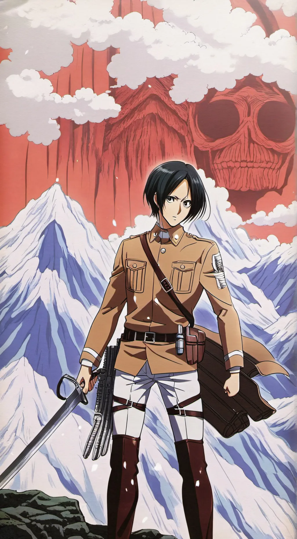 ai character: AOT TD background