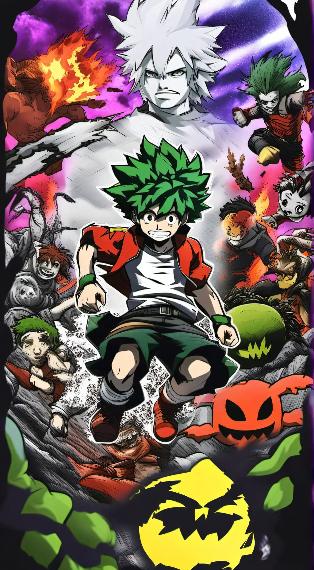 ai character: Izuku midoriya background