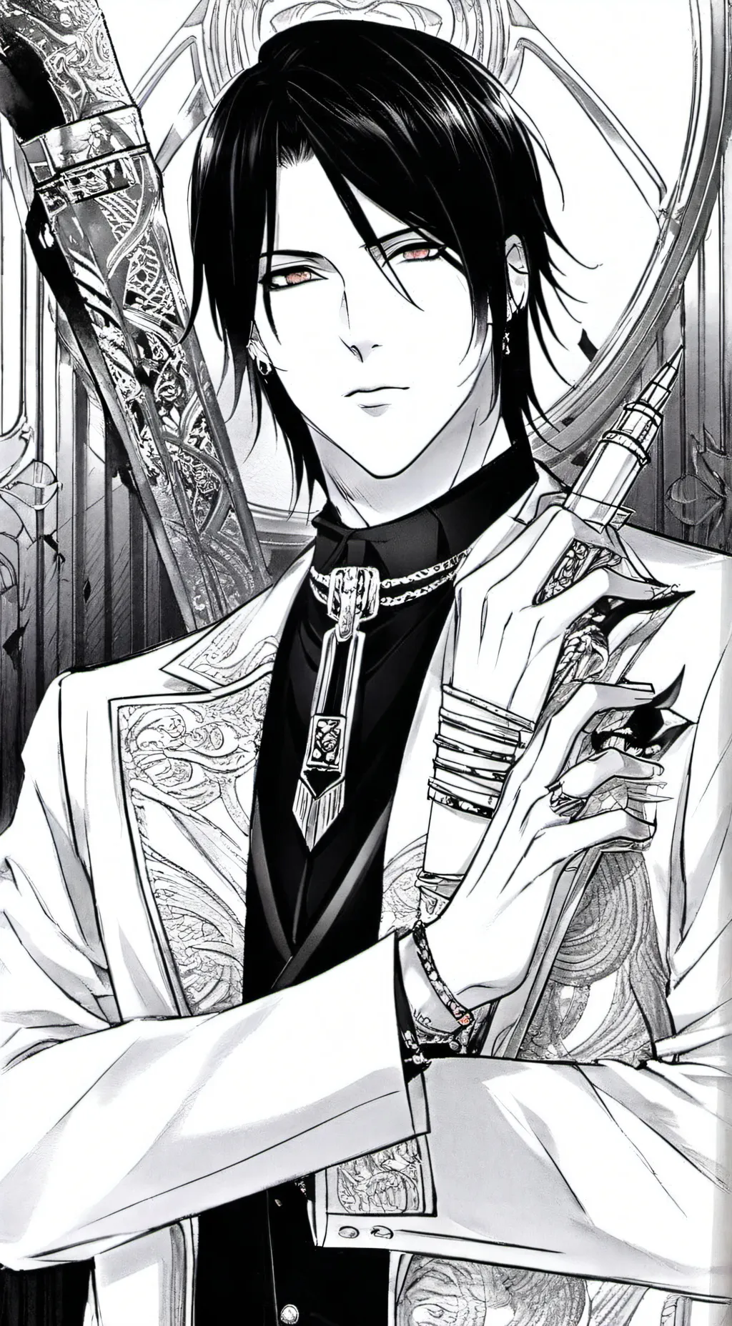 ai character: Sebastian  background